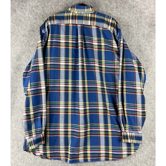 Polo Ralph Lauren Flannel Shirt Mens 2XLT Plaid Button Down Performance Preppy - Picture 9 of 13
